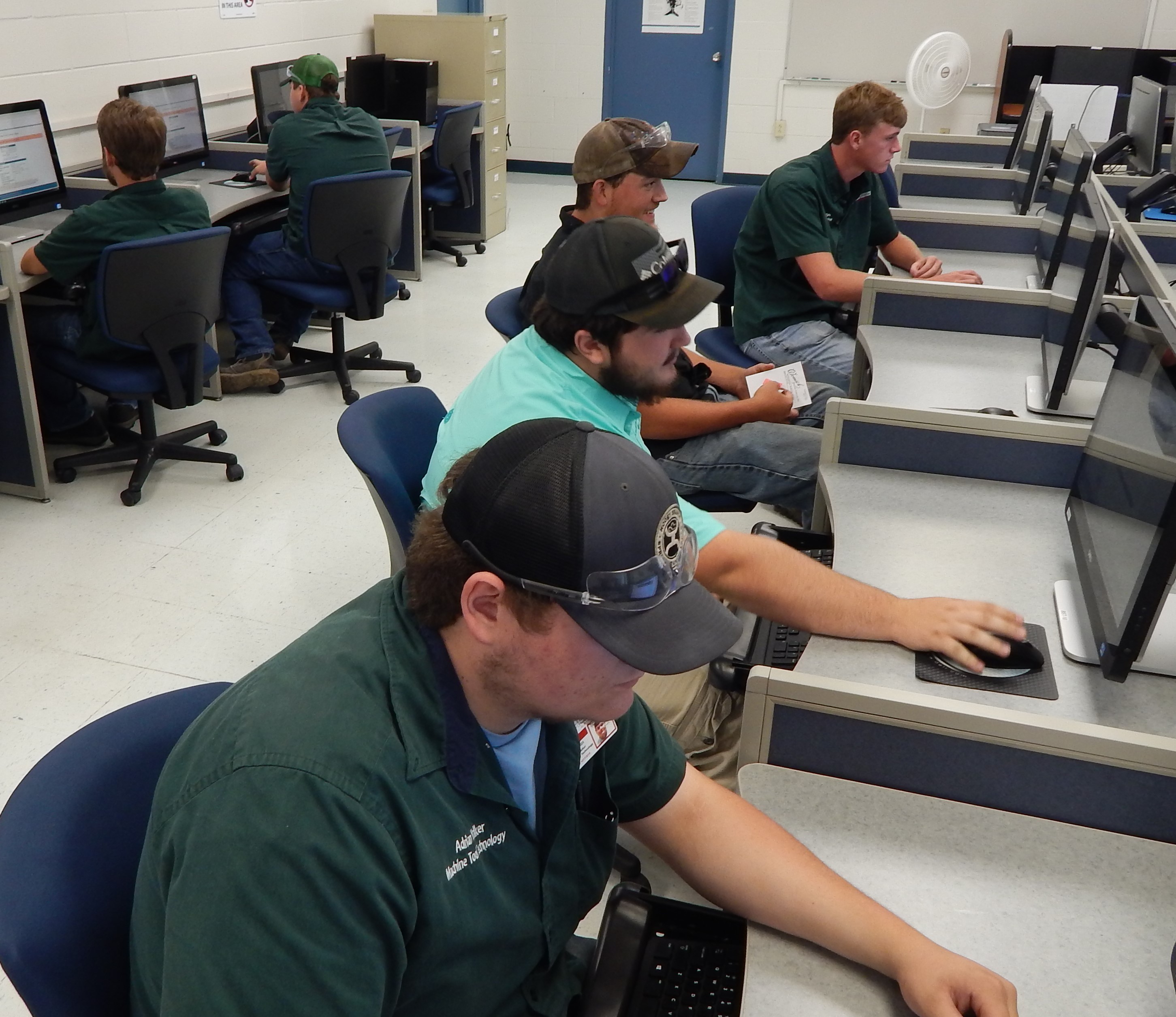 Registering are students from Machine Tool Technology, Welding, and Industrial Maintenance